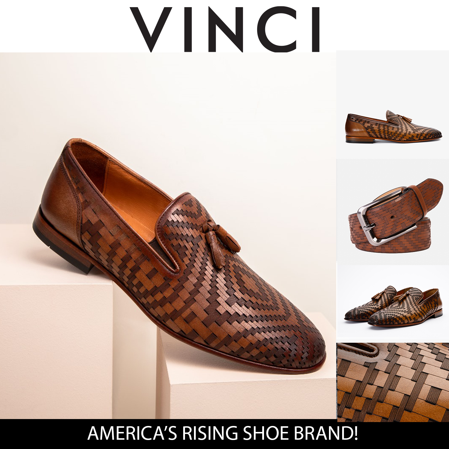 The Meram Brown Leather Tassel Slip-On Loafer Shoe Fine Craftsmanship