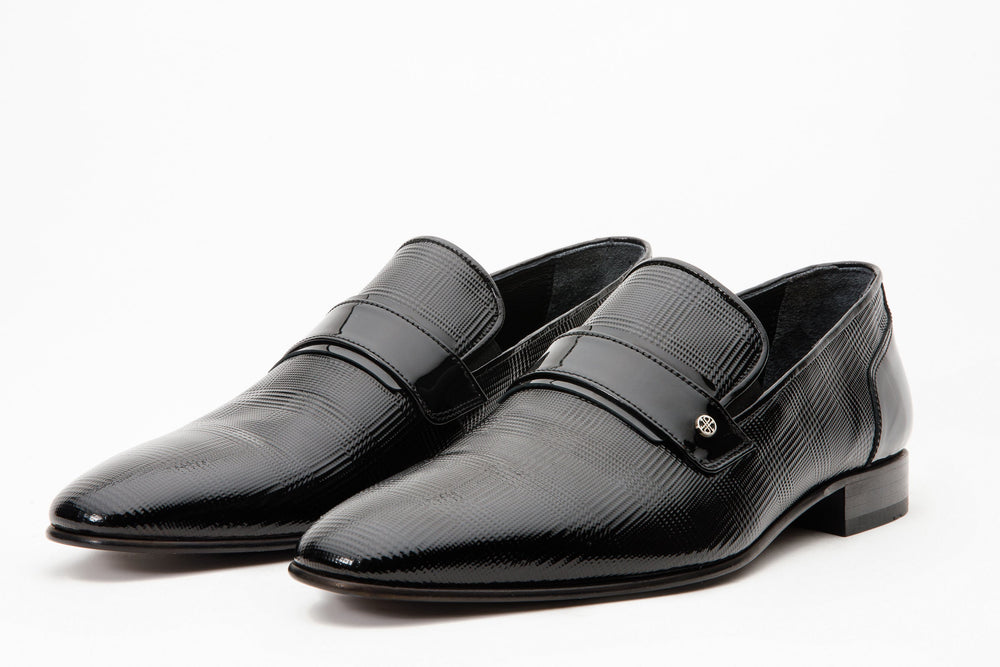 The Warsaw Shoe Black Leather Bit Loafer On Sale