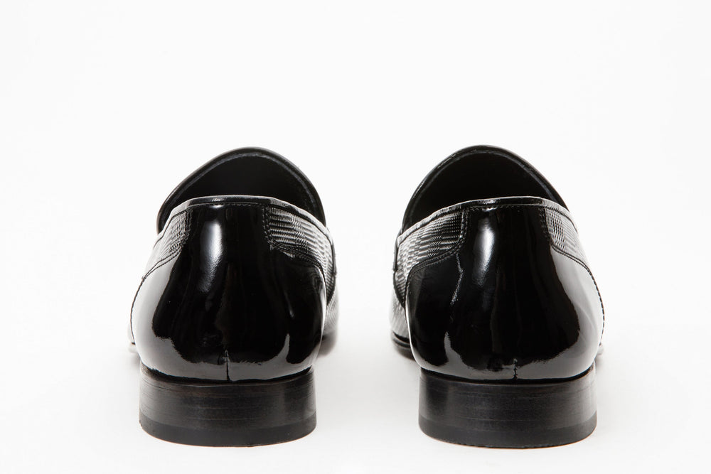 The Warsaw Shoe Black Leather Bit Loafer On Sale