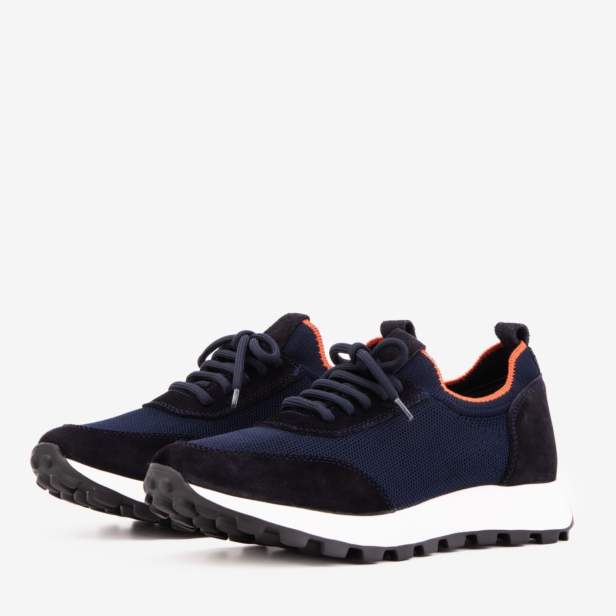 The Berlin Navy Suede Leather Sneaker For Sale