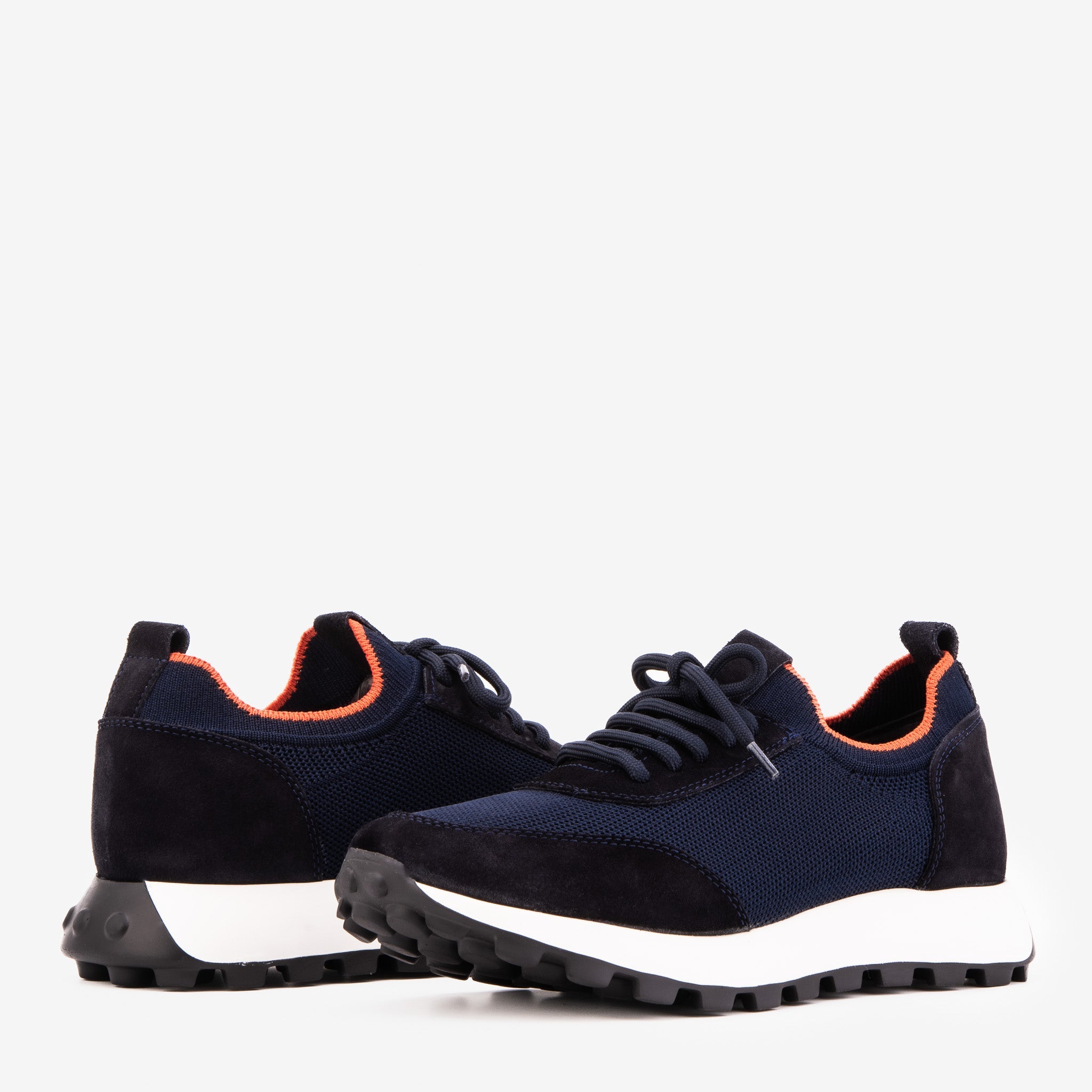 The Berlin Navy Suede Leather Sneaker For Sale