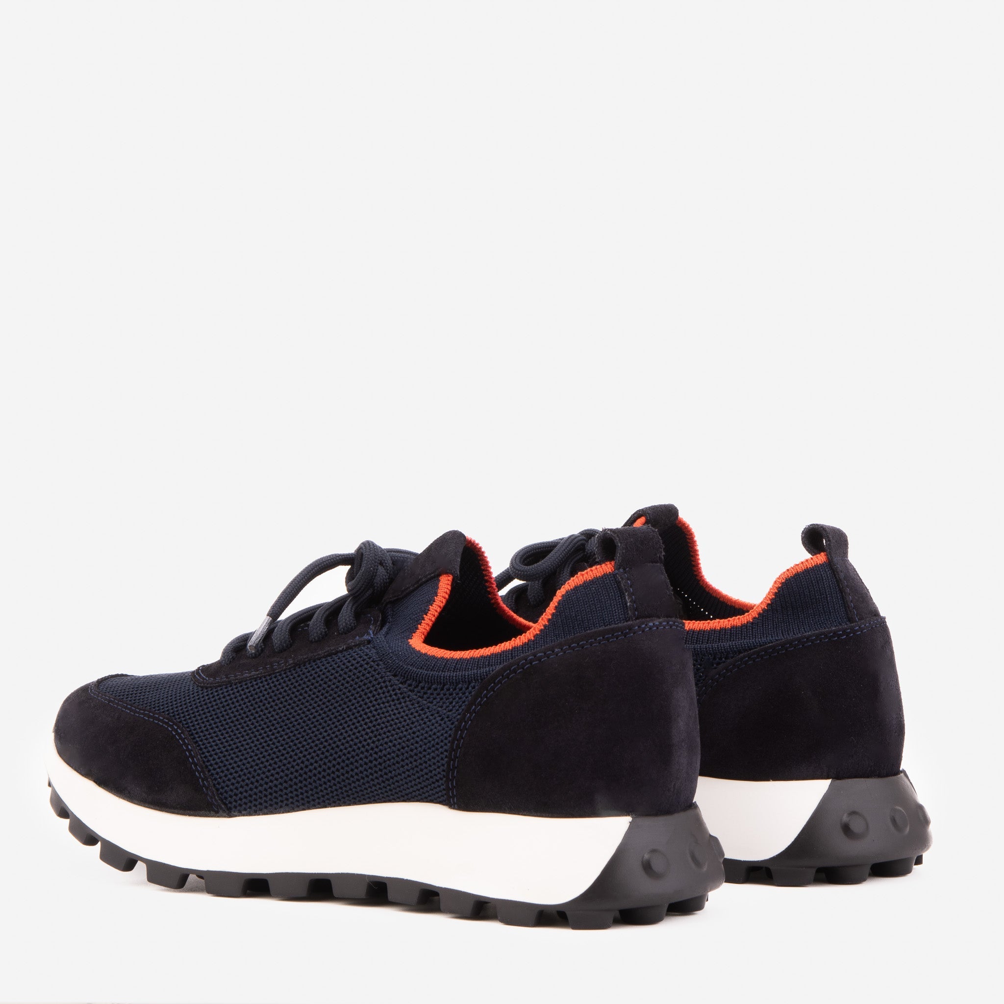 The Berlin Navy Suede Leather Sneaker For Sale