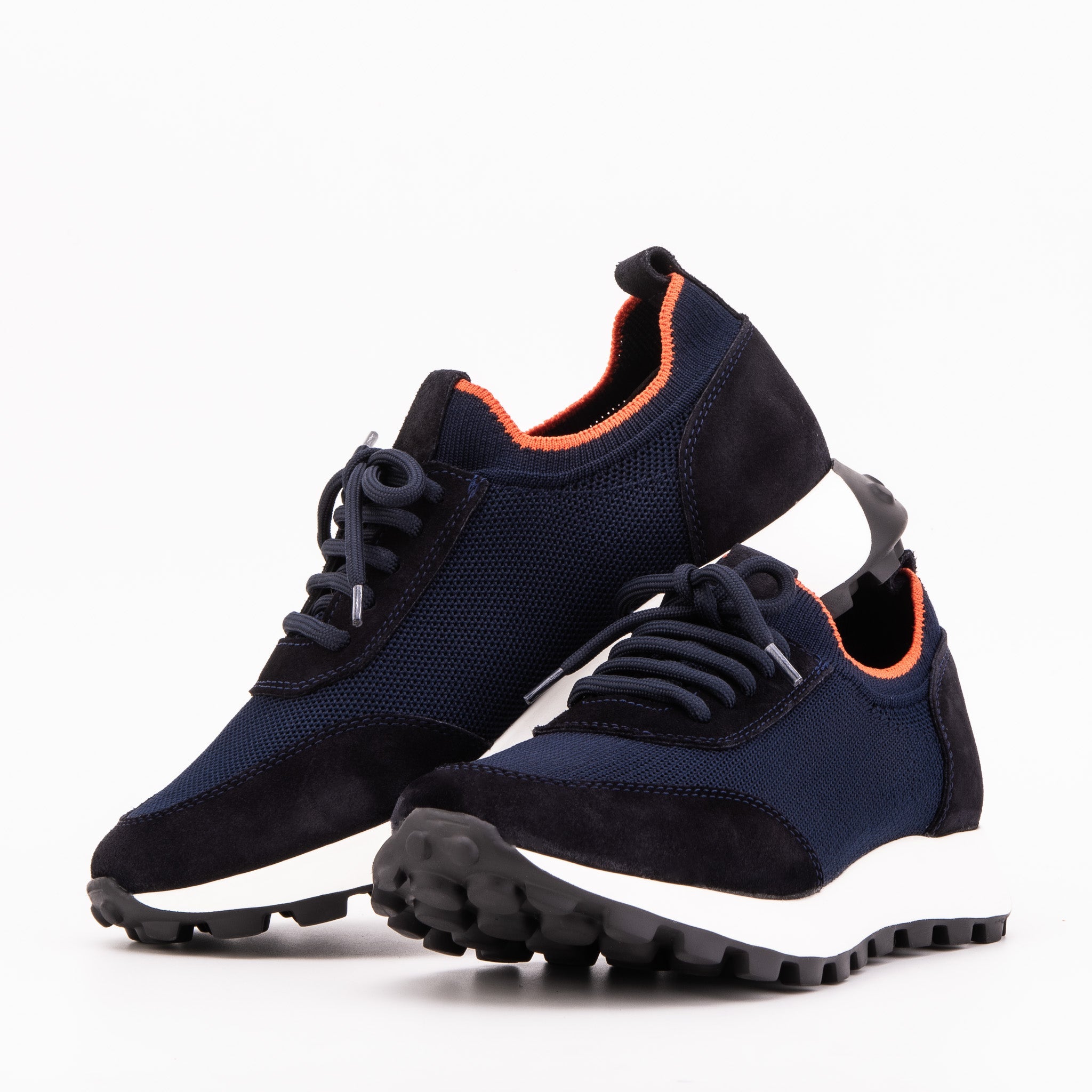 The Berlin Navy Suede Leather Sneaker For Sale