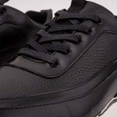 The Modena Black Leather Sneaker All New