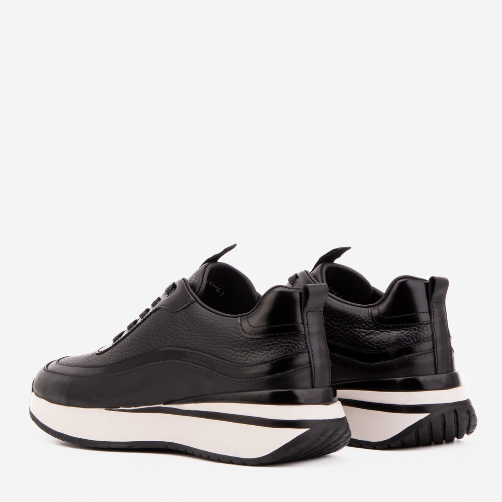 The Modena Black Leather Sneaker All New