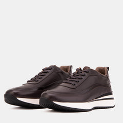 The Modena Brown Leather Sneaker Universal Fit