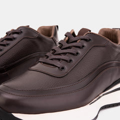 The Modena Brown Leather Sneaker Universal Fit