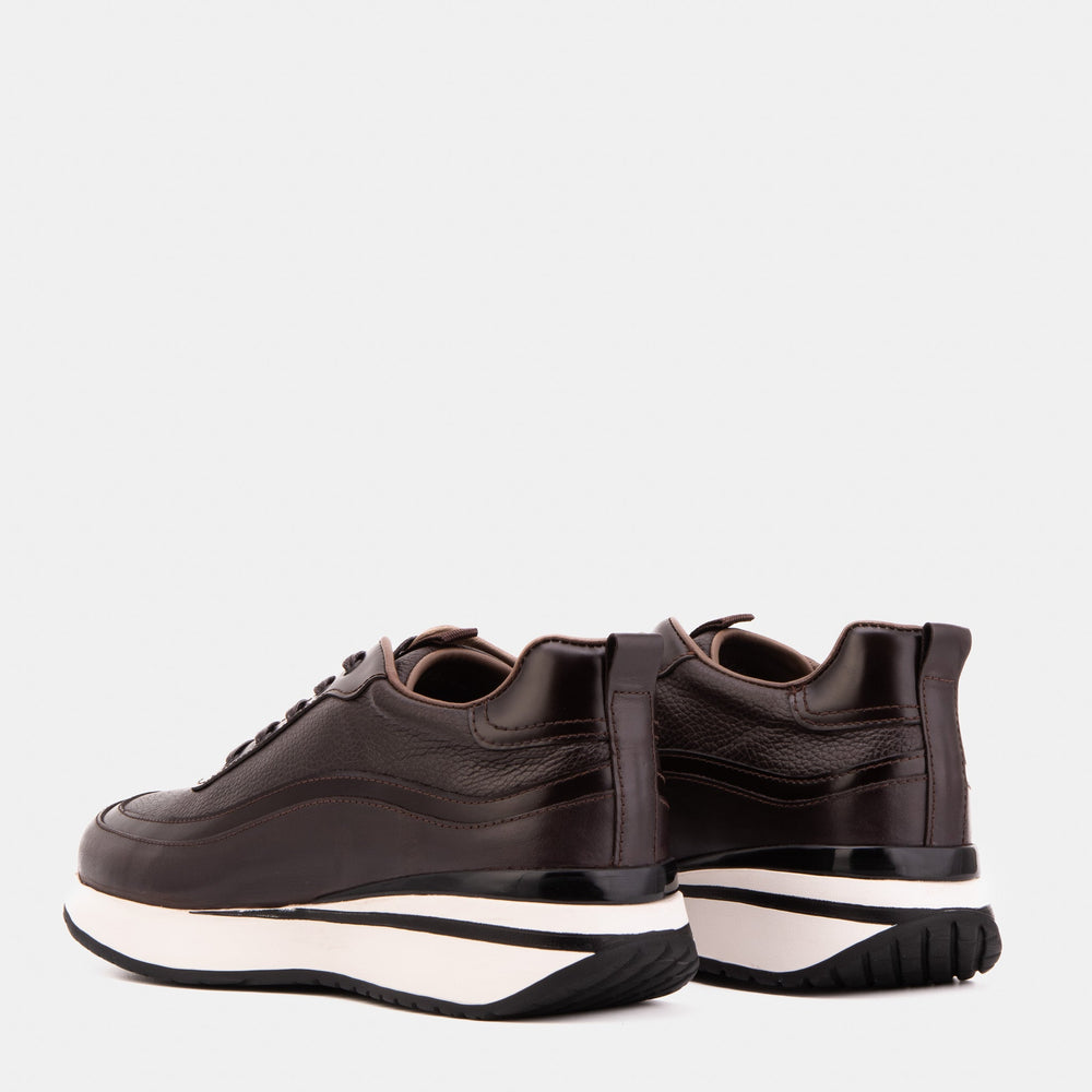 The Modena Brown Leather Sneaker Universal Fit