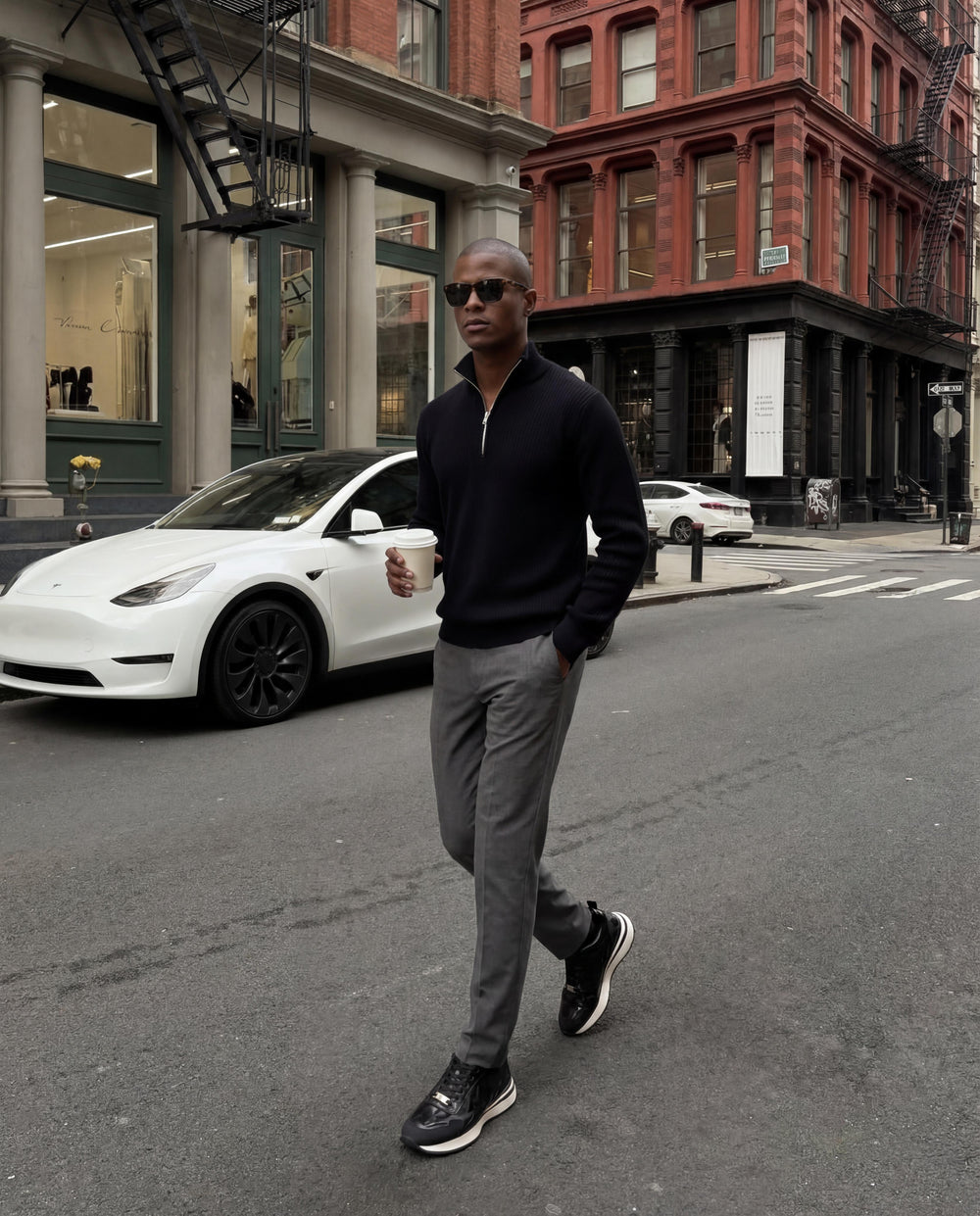 The Veneto Black Leather Sneaker Fine Craftsmanship