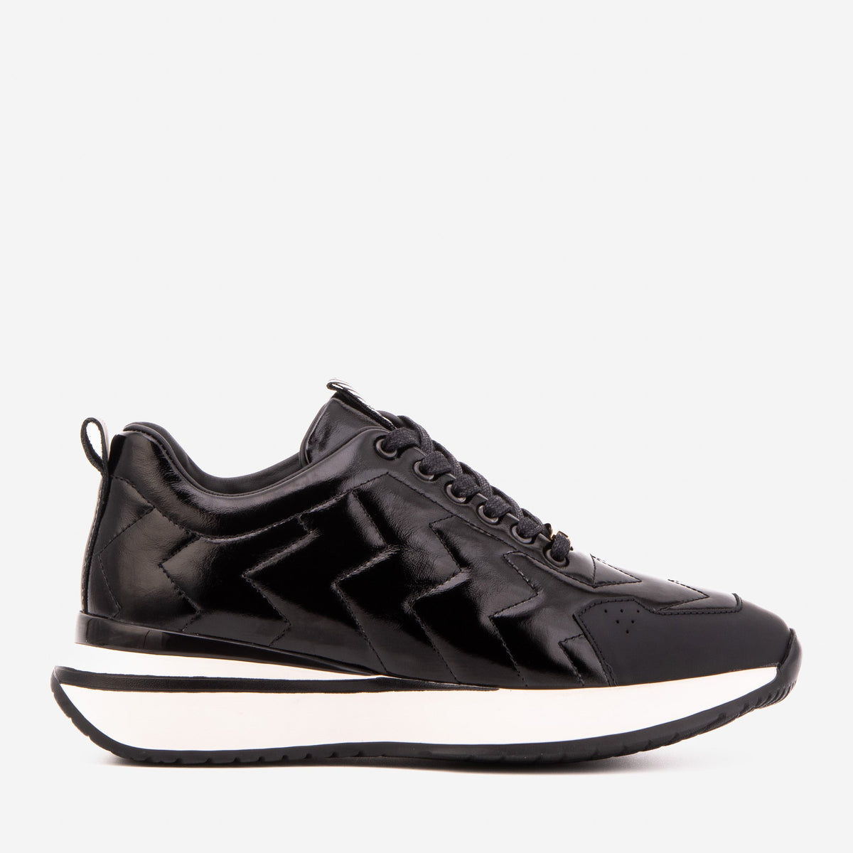 The Veneto Black Leather Sneaker Fine Craftsmanship