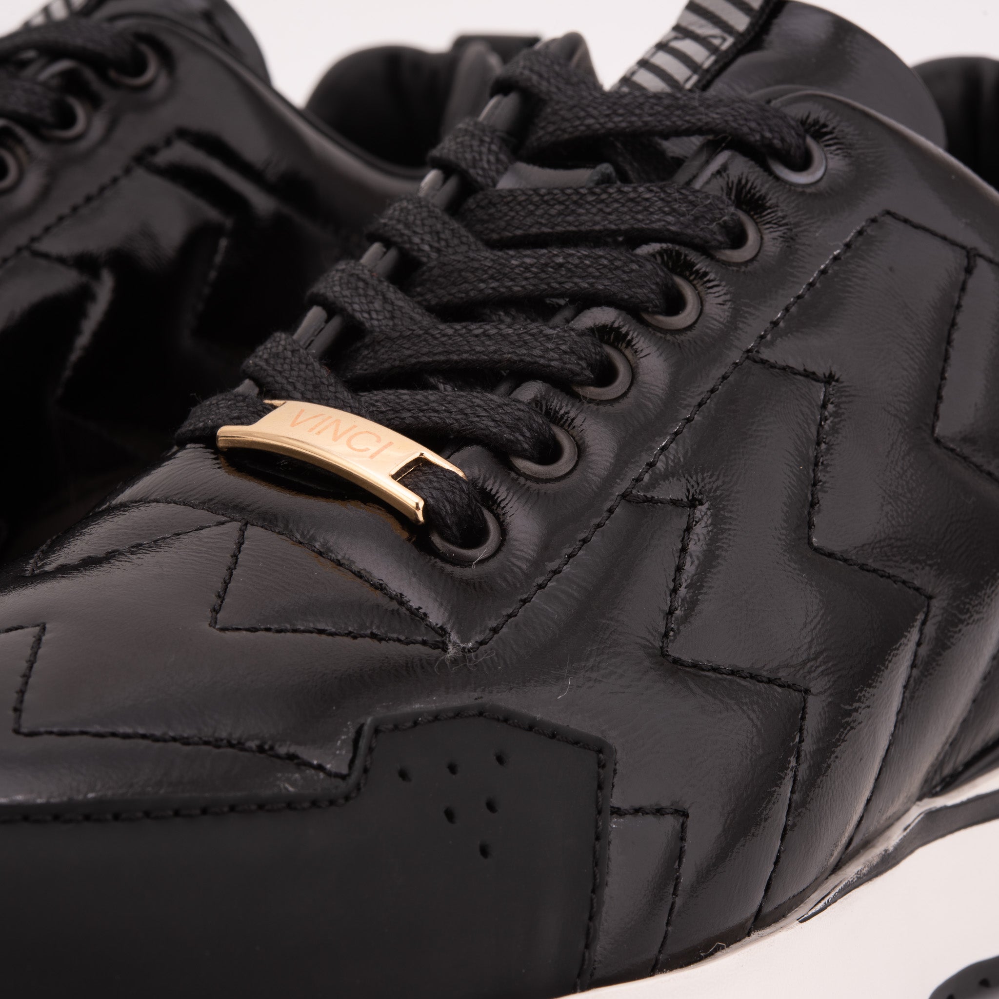 The Veneto Black Leather Sneaker Fine Craftsmanship