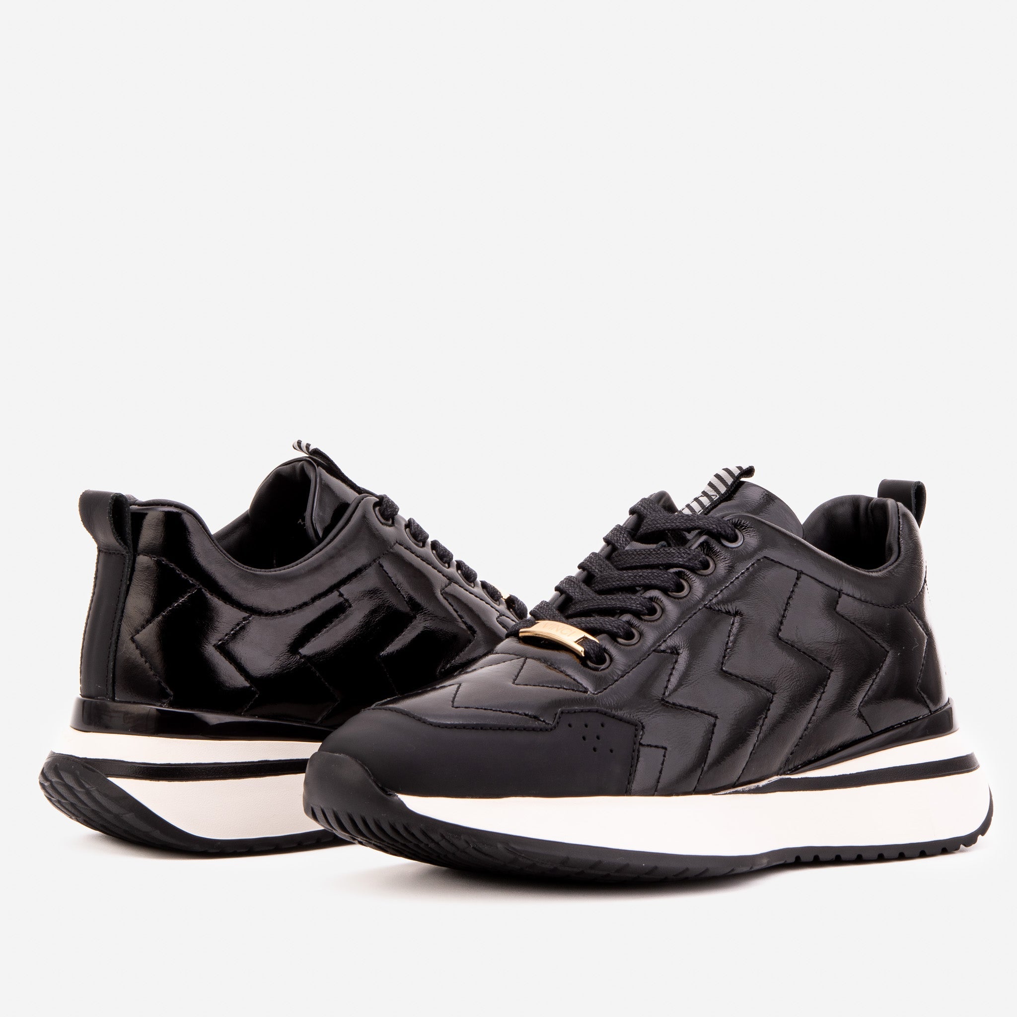 The Veneto Black Leather Sneaker Fine Craftsmanship