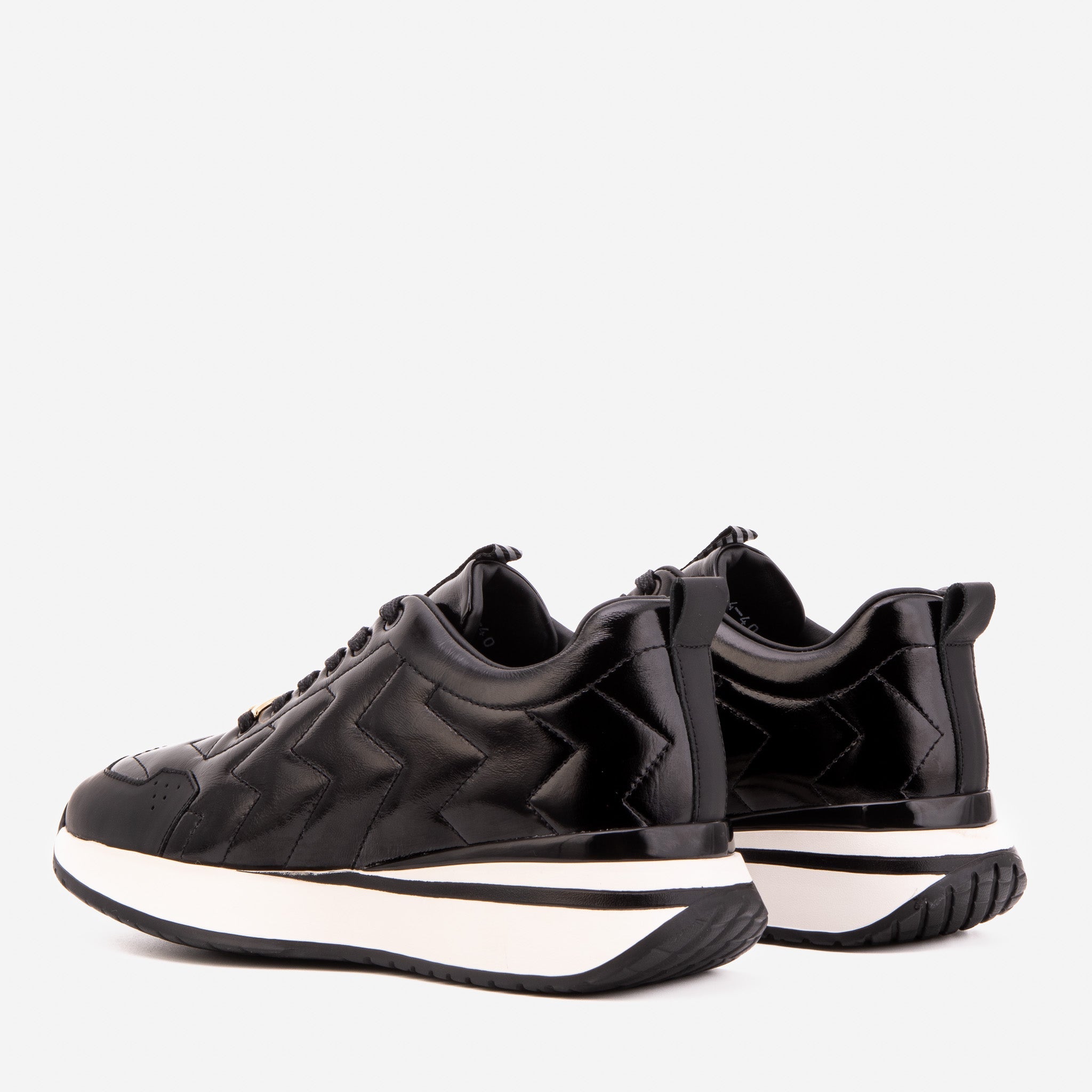 The Veneto Black Leather Sneaker Fine Craftsmanship