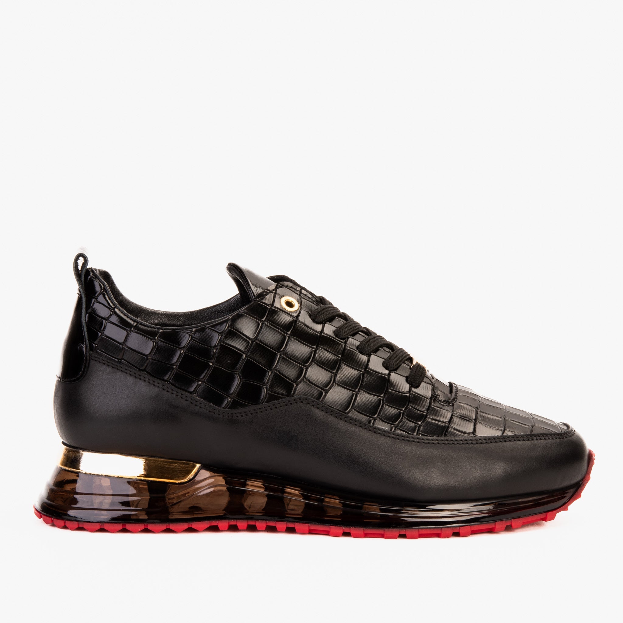 The Marseille Black Leather Sneaker On Sale