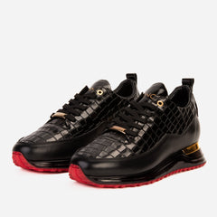 The Marseille Black Leather Sneaker On Sale