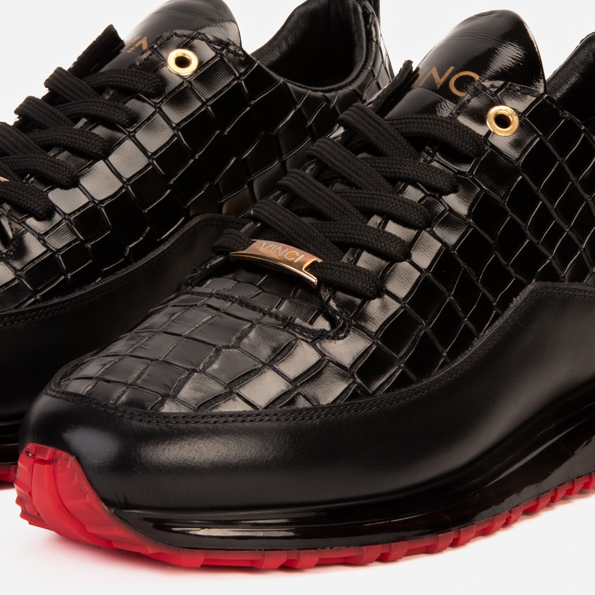 The Marseille Black Leather Sneaker On Sale