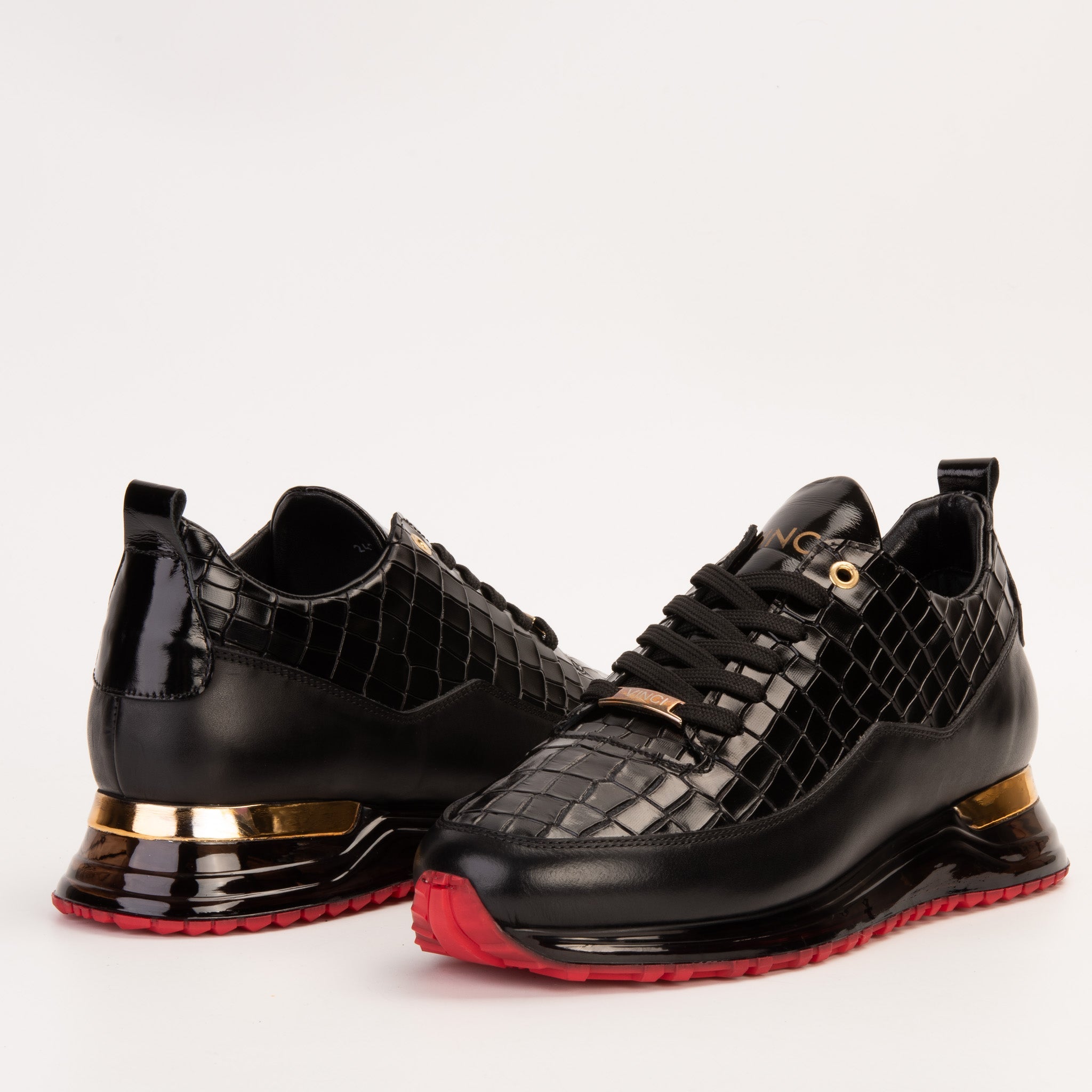 The Marseille Black Leather Sneaker On Sale