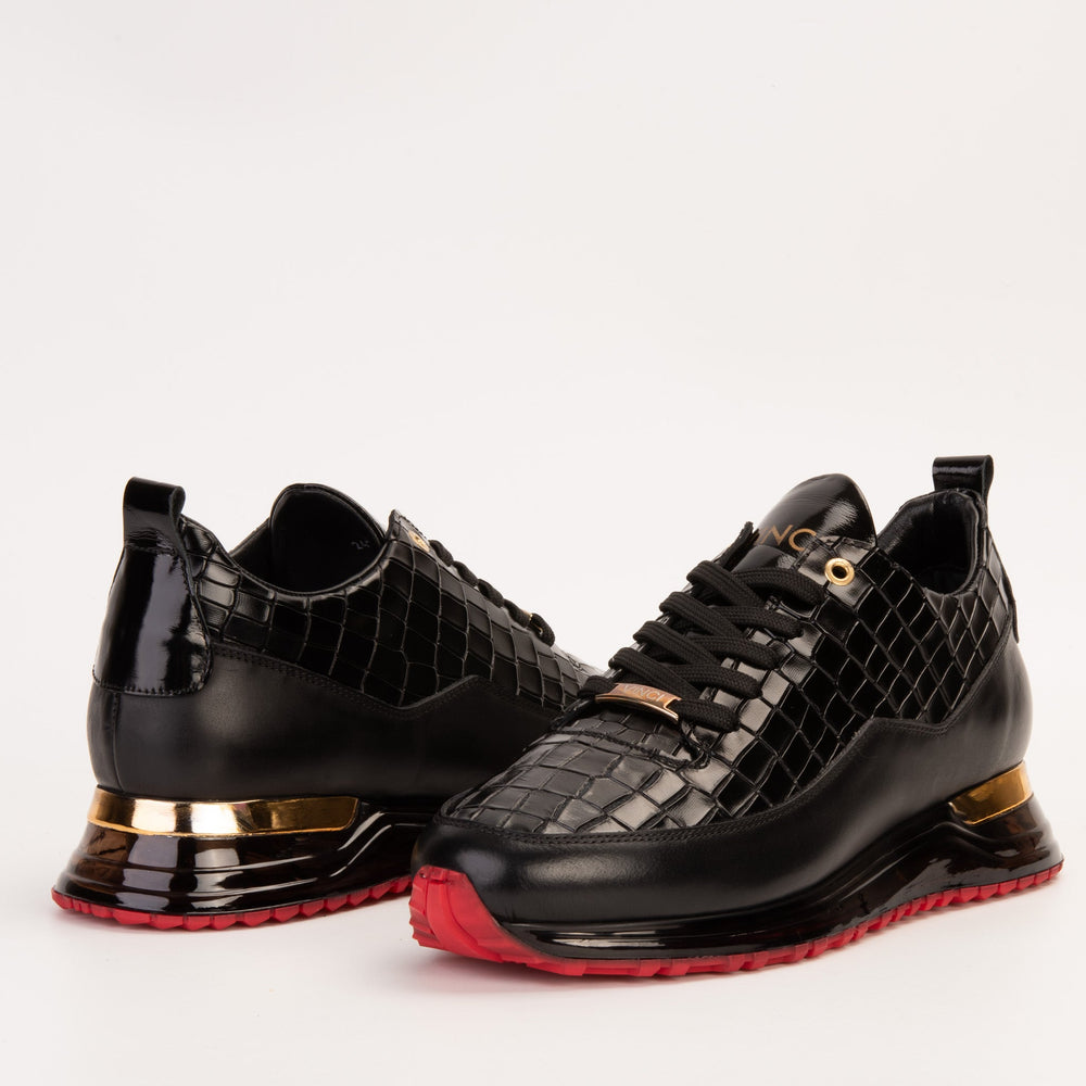 The Marseille Black Leather Sneaker On Sale