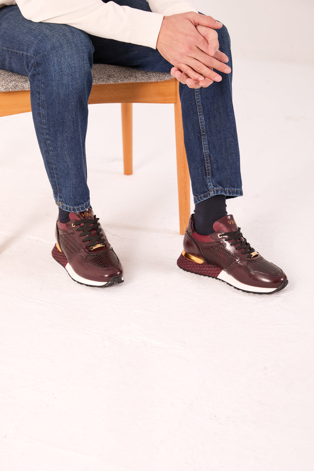 The Empire Burgundy Leather Sneaker Universal Fit