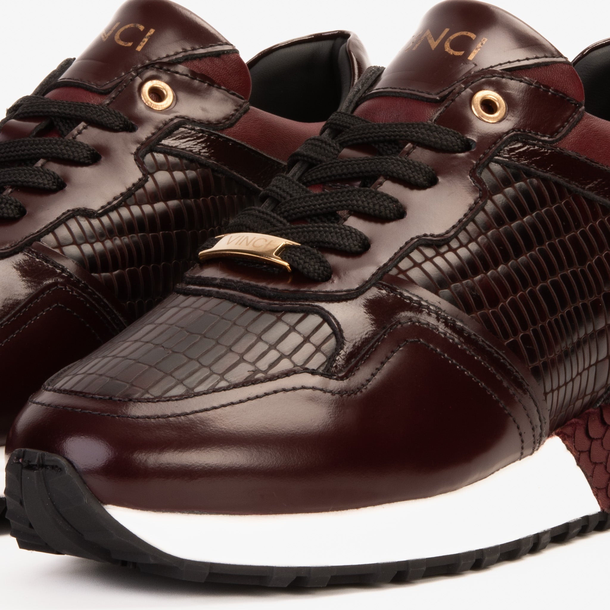 The Empire Burgundy Leather Sneaker Universal Fit