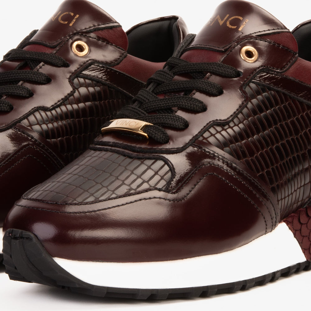 The Empire Burgundy Leather Sneaker Universal Fit