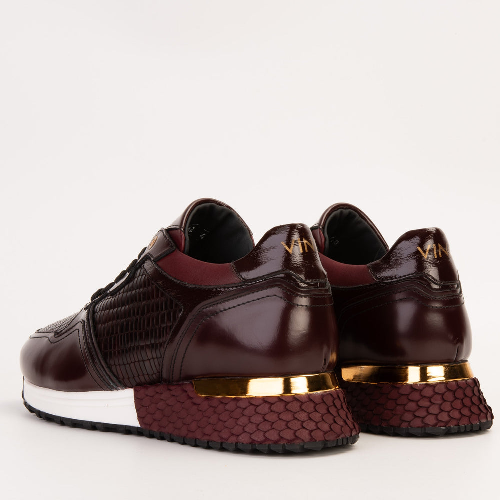 The Empire Burgundy Leather Sneaker Universal Fit
