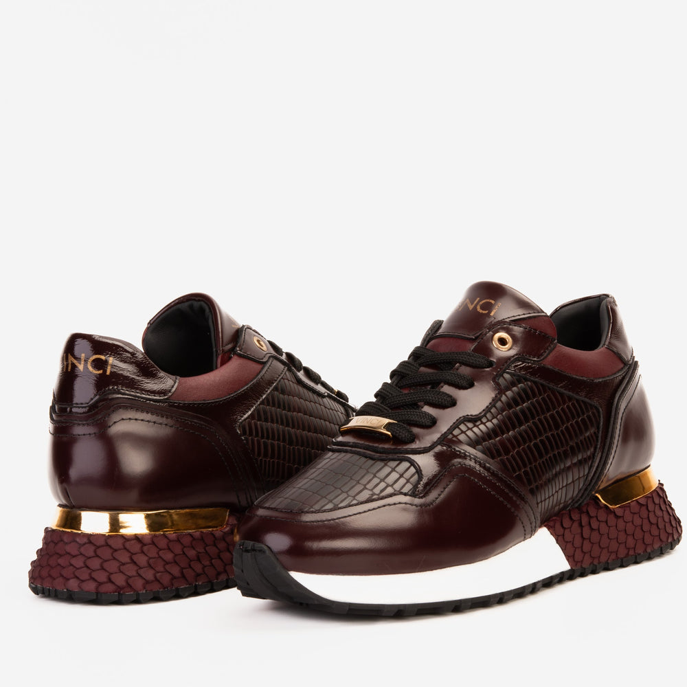 The Empire Burgundy Leather Sneaker Universal Fit