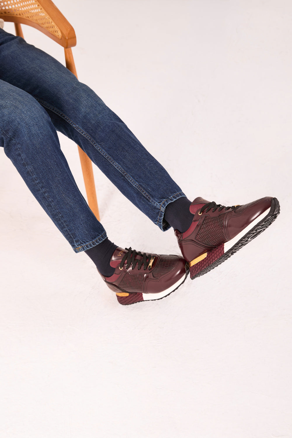 The Empire Burgundy Leather Sneaker Universal Fit