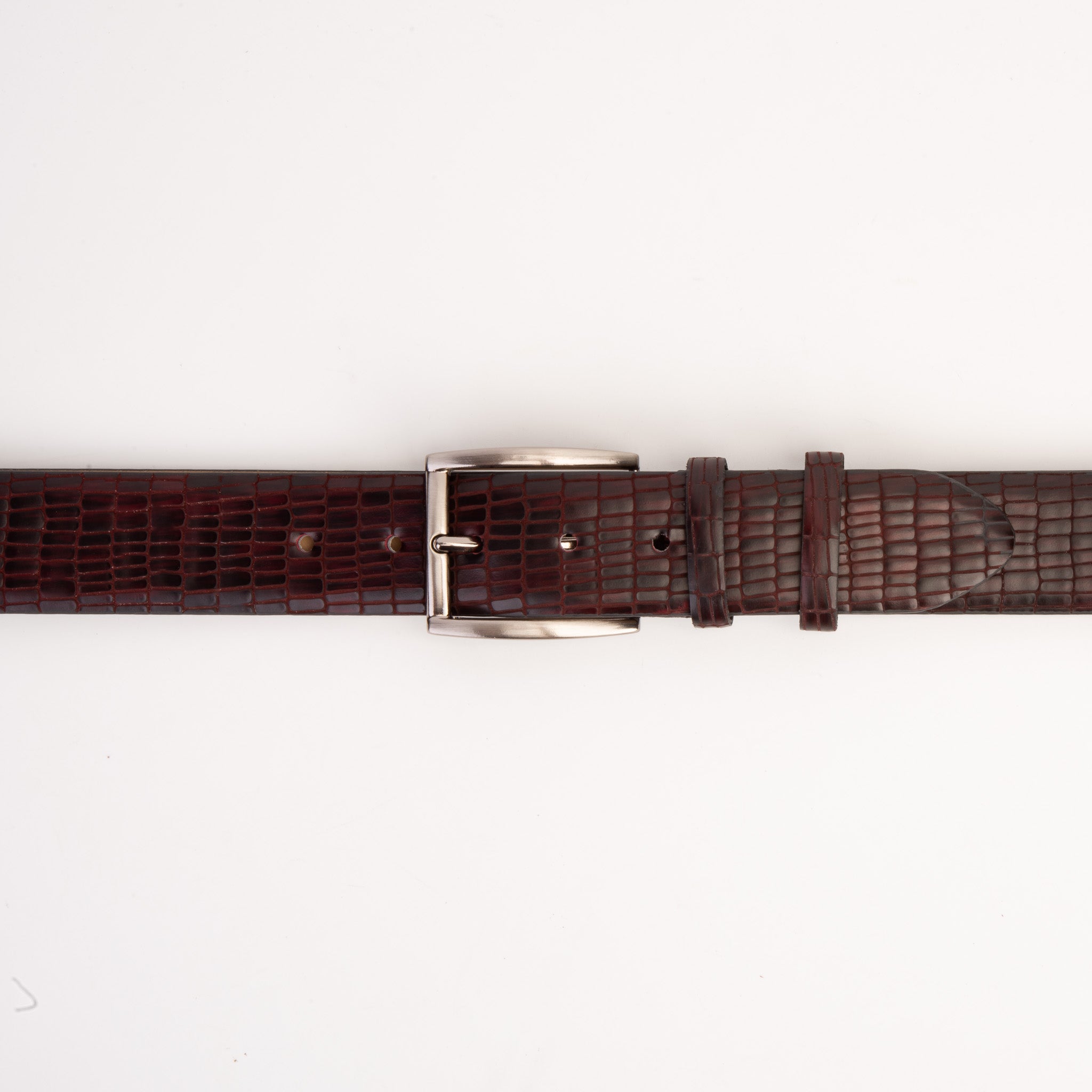 The Empire Burgundy Leather Belt Fine Craftsmanship