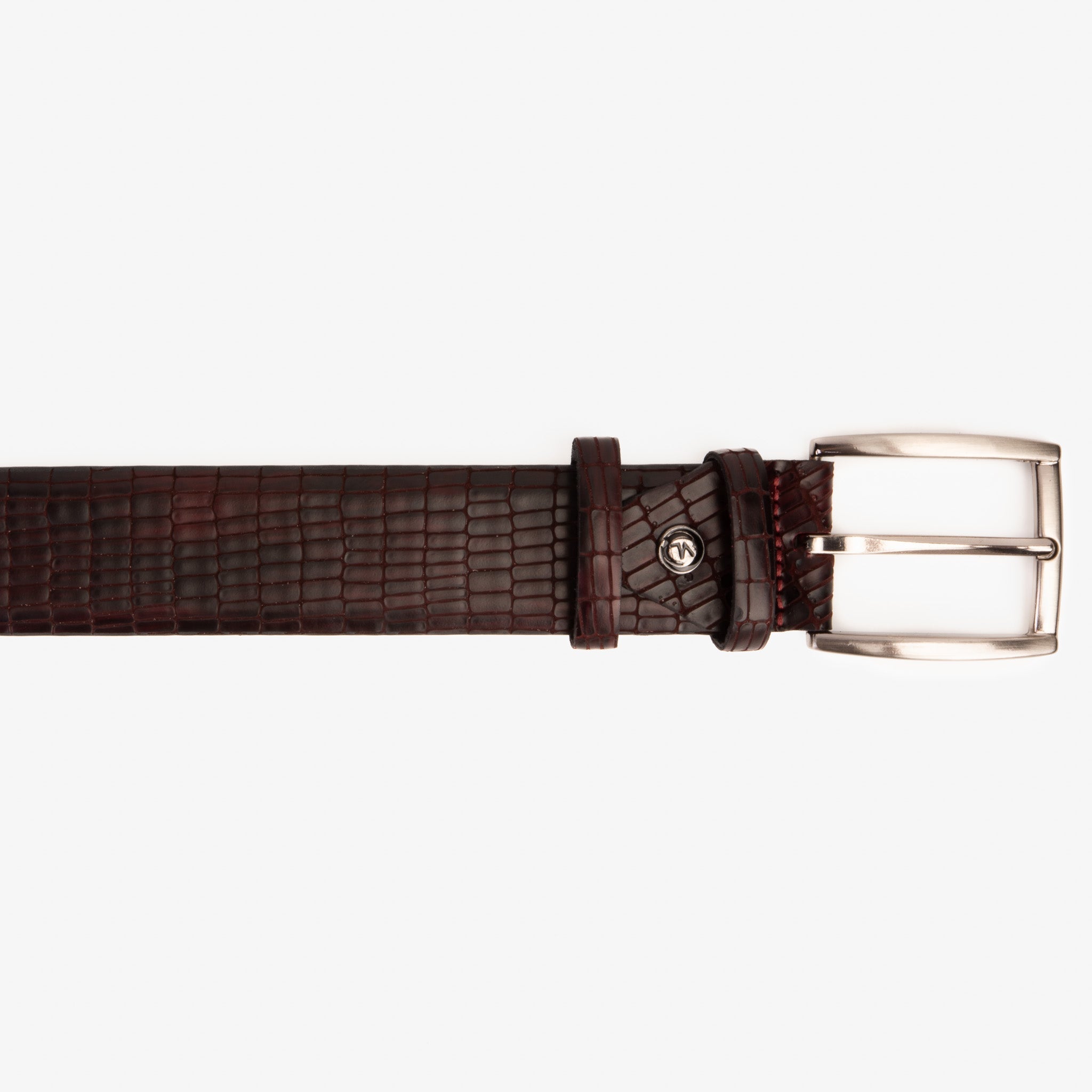 The Empire Burgundy Leather Belt Fine Craftsmanship