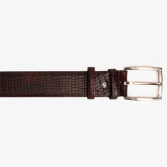 The Empire Burgundy Leather Belt Fine Craftsmanship