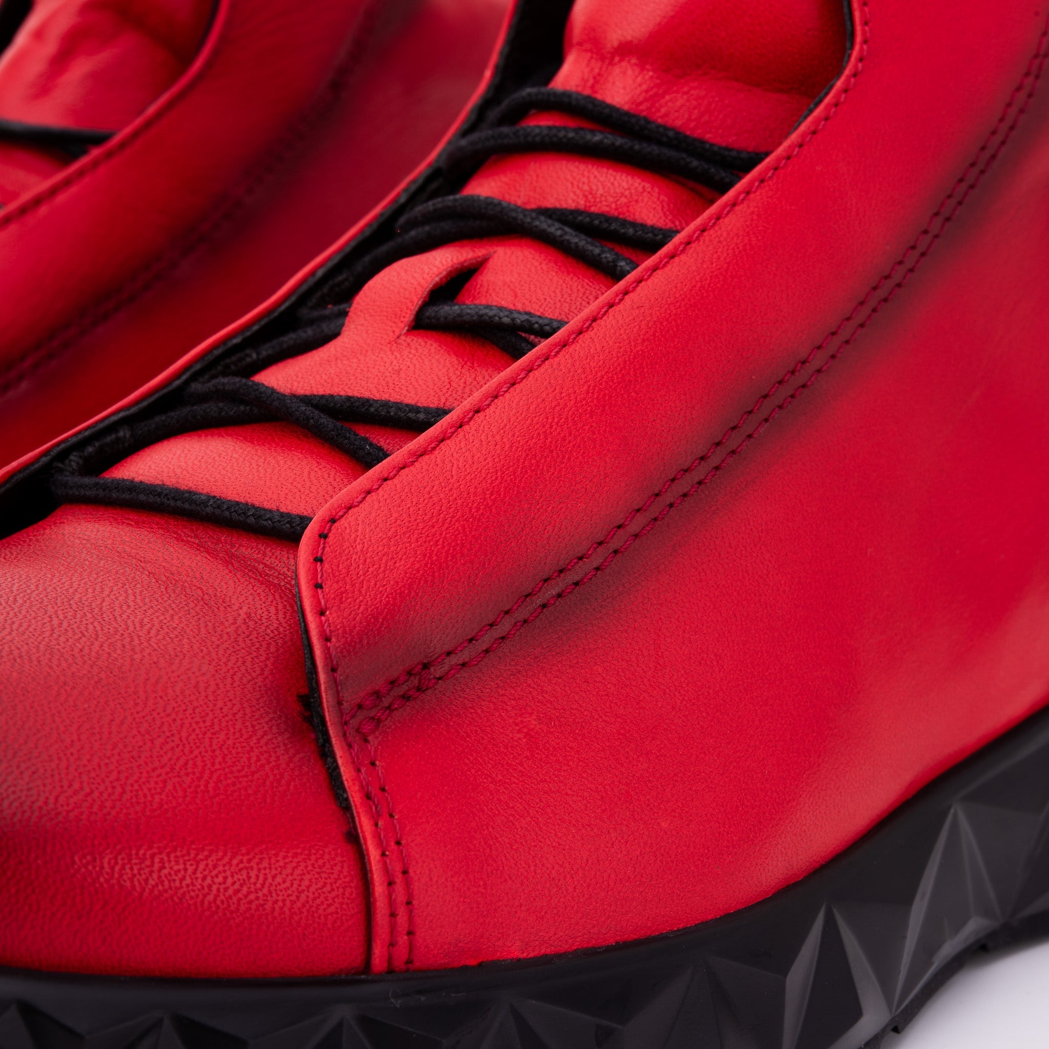 The Vertex Red Leather Men's Sneaker Exclusive Style