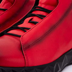 The Vertex Red Leather Men's Sneaker Exclusive Style