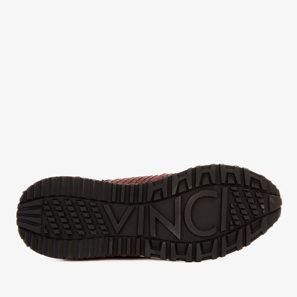 The Majesty Burgundy Leather Sneaker For Sale