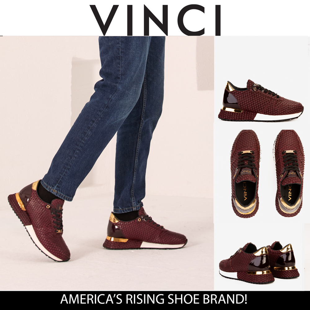 The Majesty Burgundy Leather Sneaker For Sale