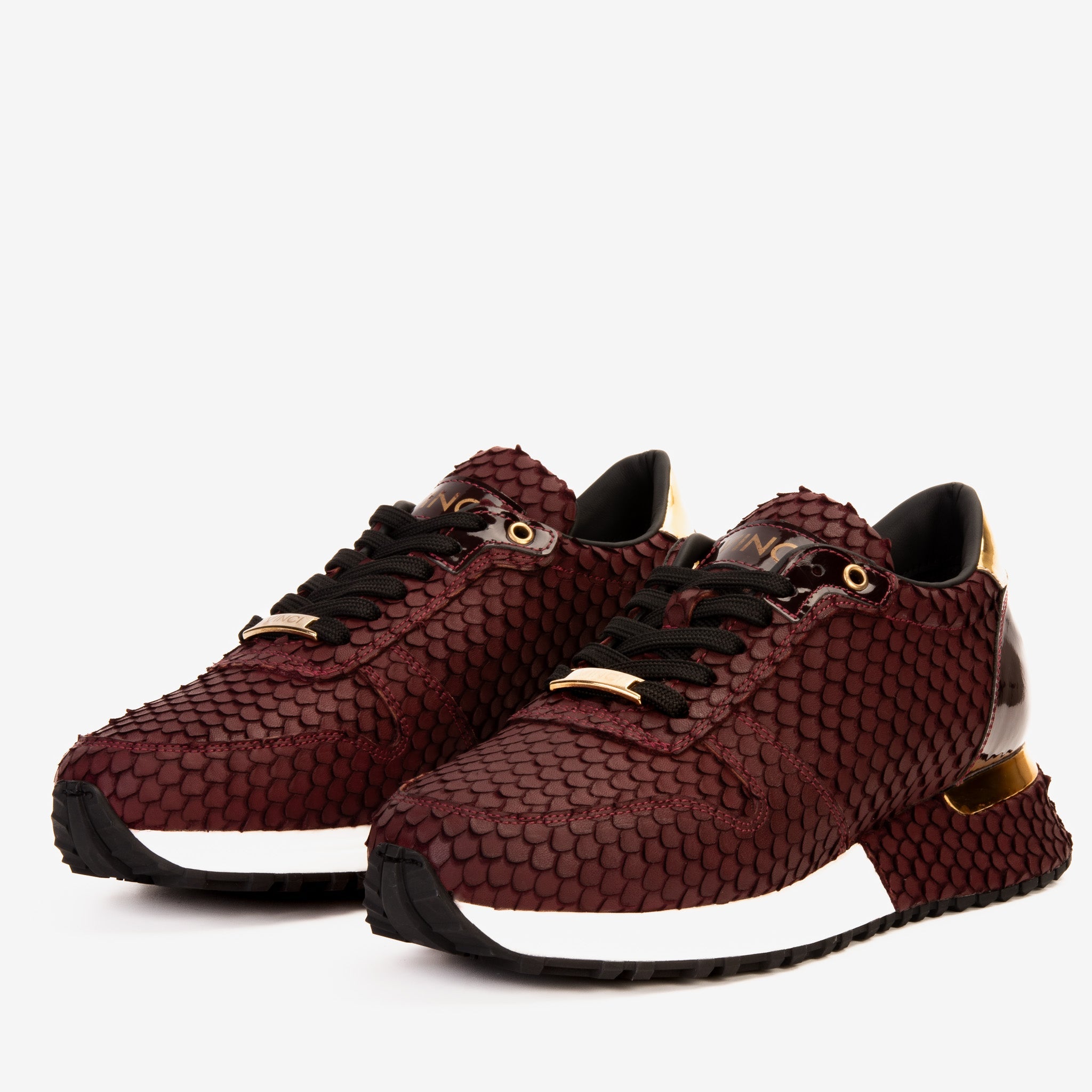 The Majesty Burgundy Leather Sneaker For Sale