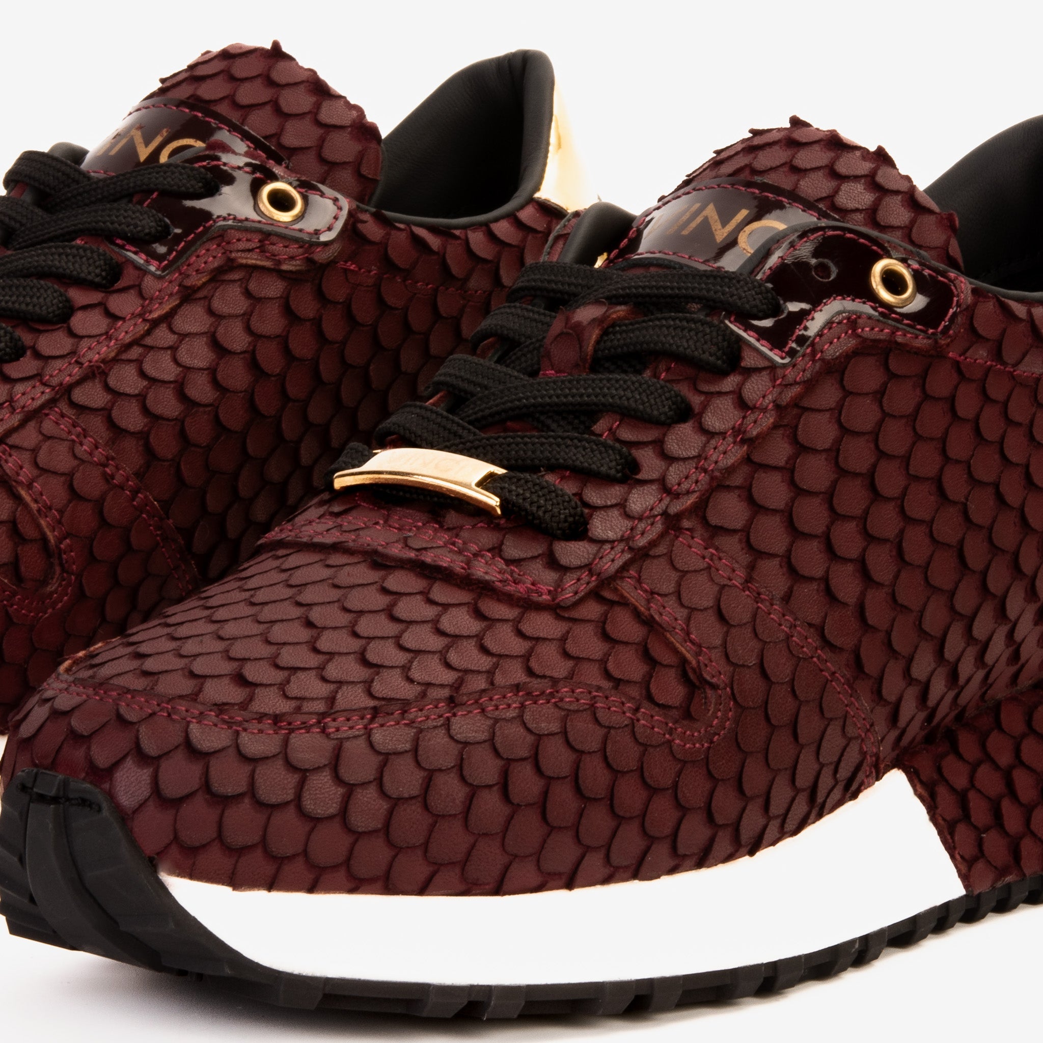 The Majesty Burgundy Leather Sneaker For Sale