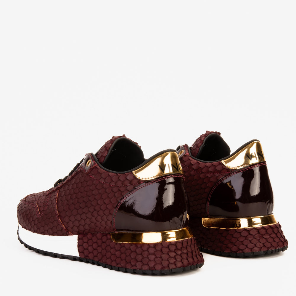 The Majesty Burgundy Leather Sneaker For Sale