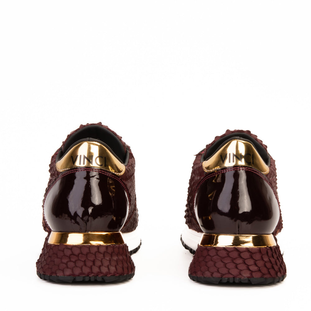 The Majesty Burgundy Leather Sneaker For Sale