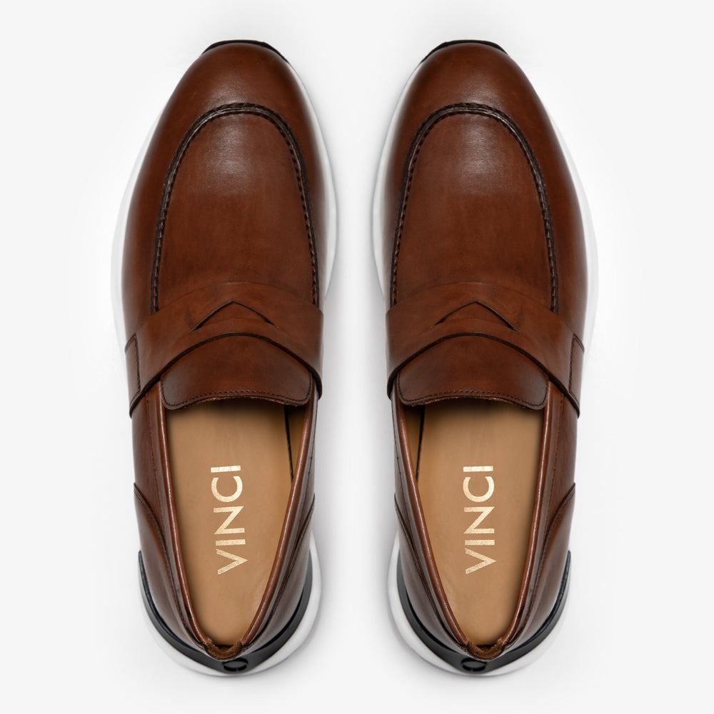 The Lara Tan Leather Sneaker Fine Craftsmanship