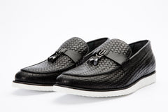 The Sperry Black Leather Tassel Loafer Shoe On Sale