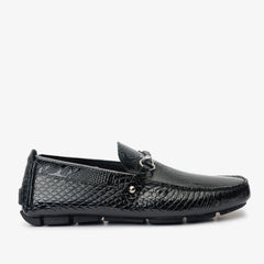 The Bologna Black Leather Bit Drive Loafer Shoe For Sale