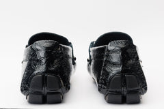 The Bologna Black Leather Bit Drive Loafer Shoe For Sale