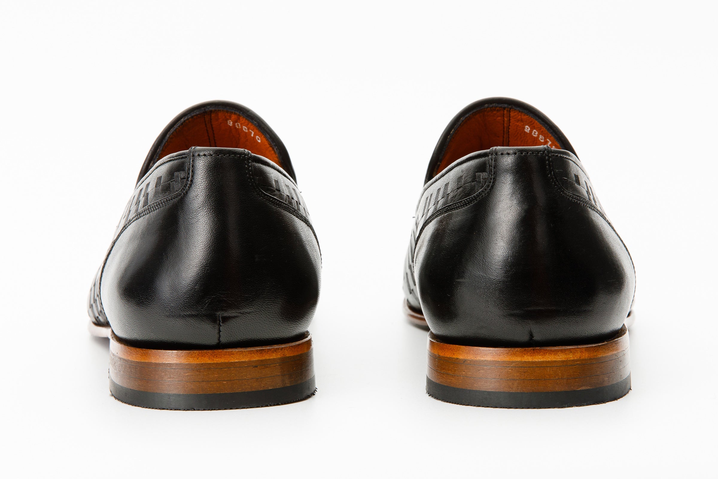 The Meram Black Leather Tassel Slip-On Loafer Shoe All New
