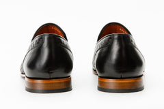 The Meram Black Leather Tassel Slip-On Loafer Shoe All New
