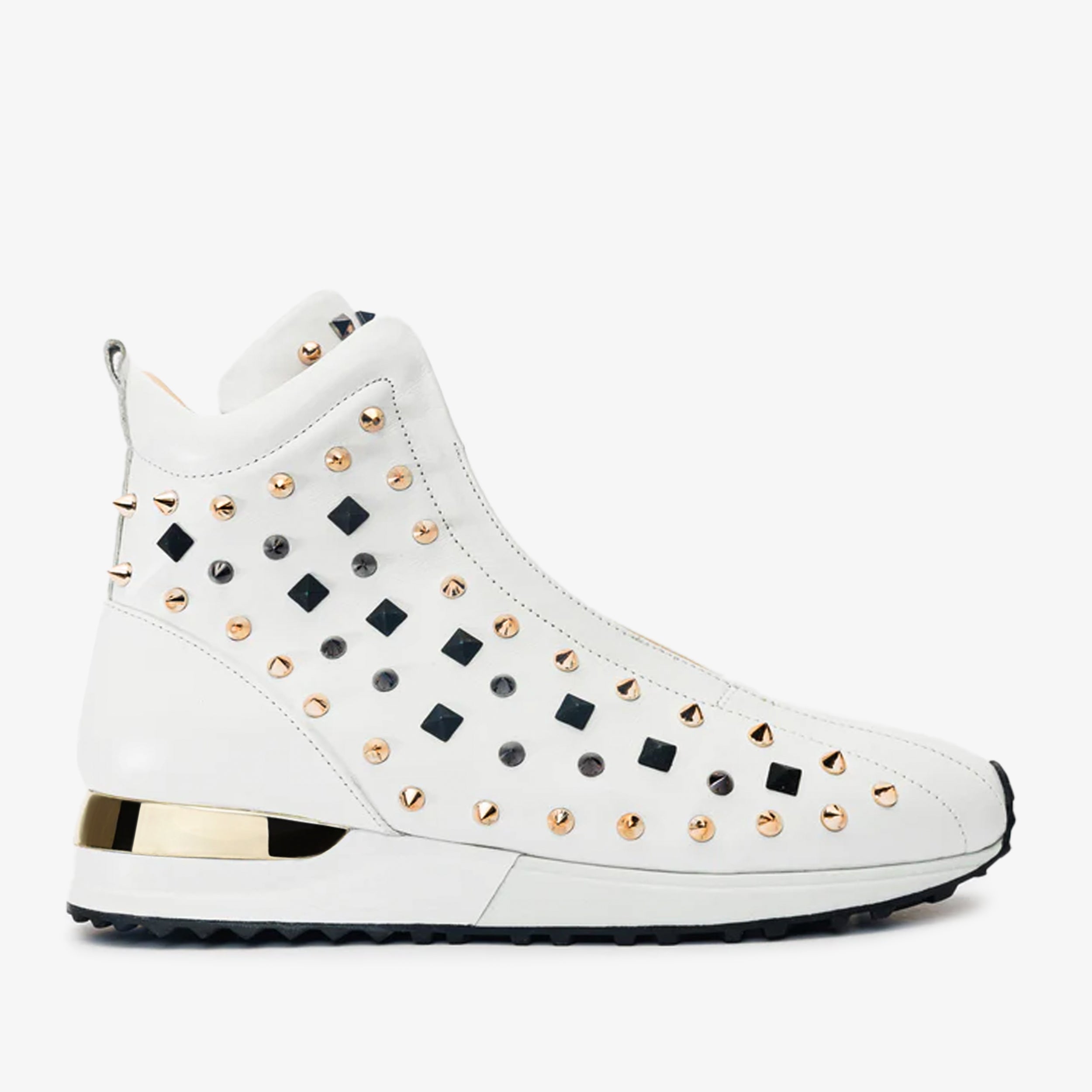 The Infanta High-Top White Spike Leather Sneaker Limited Edition Universal Fit