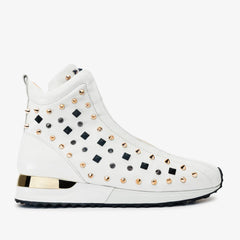 The Infanta High-Top White Spike Leather Sneaker Limited Edition Universal Fit