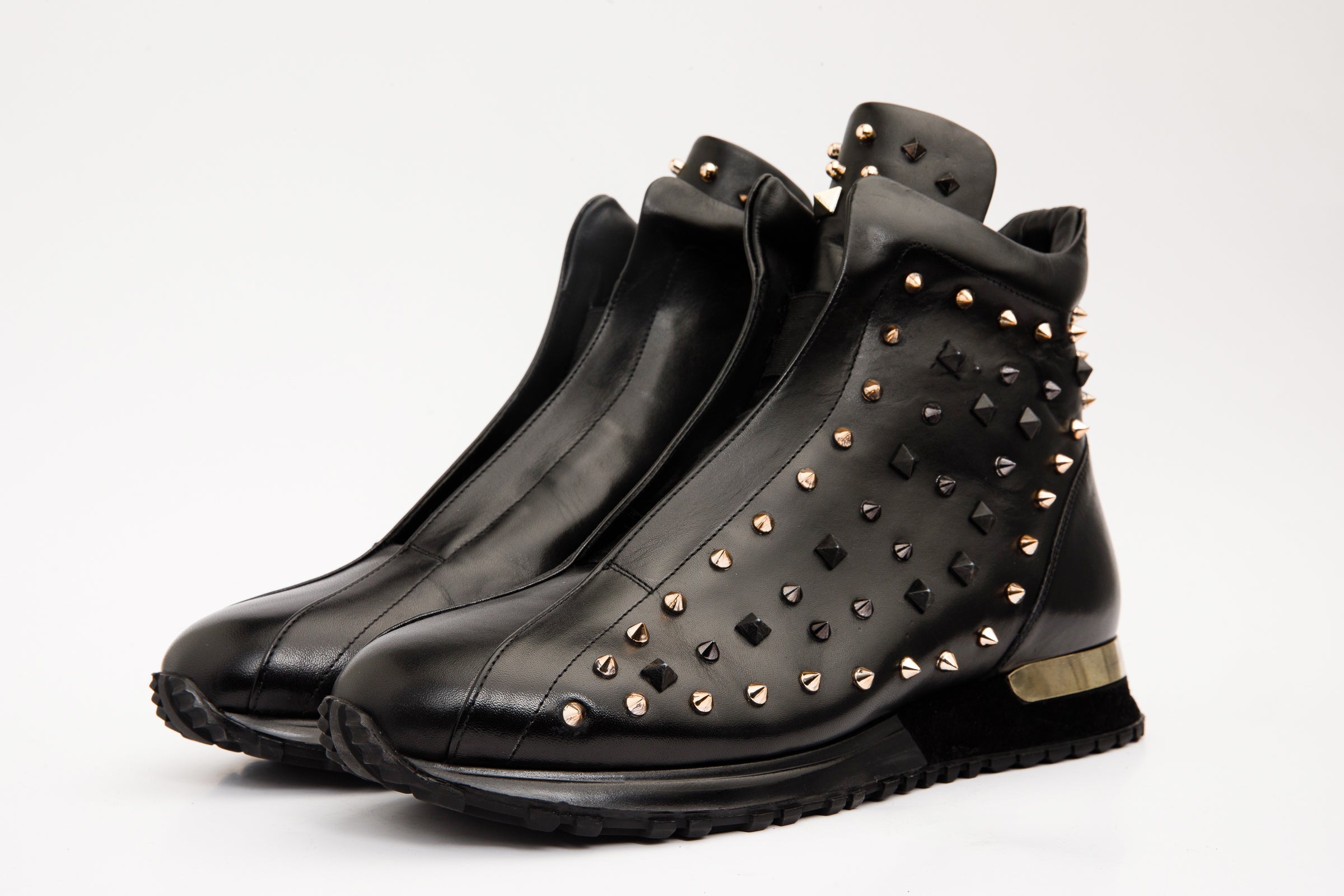 The Infanta High-Top Black Spike Leather Sneaker Limited Edition Exclusive Style