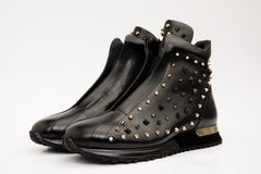 The Infanta High-Top Black Spike Leather Sneaker Limited Edition Exclusive Style