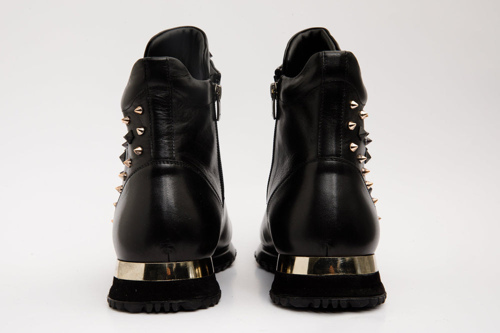 The Infanta High-Top Black Spike Leather Sneaker Limited Edition Exclusive Style